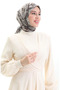كاراكا وشاح قطني منقوش 81094-13 بني أخضر - 2
