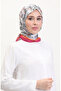 وشاح ناعم منقوش 70245-02 أخضر فوشيا
