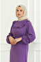 Aerobin Fabric Ruffle Belted Dress 0478-02 Purple - 5