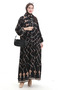 Judge Collar Patterned Dress 2075-03 Black Milk Coffee