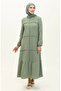 Aerobin fabric pleated dress 6595-05 green - 2