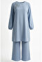 Stone Embroidered Tunic Trousers Double Suit 0230-06 Blue - 6