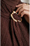Tie Collar Blouse 71370-04 Brown - 7