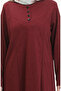 Plus Size Button Detail Dress 0532-03 Burgundy - 4