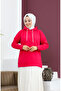 سويت شيرت فوشيا بغطاء للرأس - 23002-05