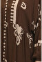 Balloon Sleeve Dress 4091-01 Brown - 5