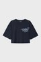 Logo 100% Cotton Cropped Fit Crew Neck t Shirt t Shirt Ew004388 Af12597 U - 5