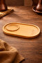 Bamboo Coffee Presentation Tray |   Cup Stabilizer with Slot, Non-Slip Design - 4