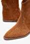 Storm Tan Suede Leather Women's Summer Boots - 6