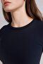 Fitted Crew Neck Ribbed Short Sleeve Basic T-Shirt E0288Ax26Sp - 4