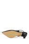 Women's Black Pointed Toe Open Back Shoes - 6