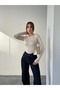 Crew Neck Micro Blouse - Stone