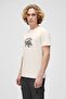 Caretta Pulse Men's Beige Round Neck T-Shirt - 2