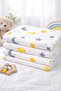 Moon&Star 90X90 cm 100% Cotton Single Layer Muslin Fabric Baby Blanket. - 3