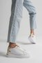 Gold detailed white women's sports shoes tr01ms03e - 8