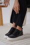Women's Hidden Heel Black Sports Shoes Tr10Ms01F - 7