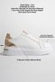 Gold detailed white women's sports shoes tr01ms03e - 7