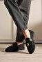 Women's black beaded tassel casual low heel shoes tr30ms01a - 7