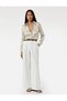 Classic Collar Satin Mink Women's Shirt 6Wak60089Uw - 2