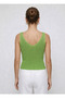 V-Neck Lase Corded Fabric Strap Knitwear Blouse - 2