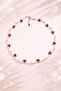 Handmade Trend Cherry Necklace-Jablonex Sand Beads Cherry Necklace-Cherry Pattern 90S Necklace-Cherry Necklace