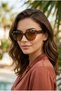 Venüs Leopard Sunglasses Wayfarer Coffee Glass Colored