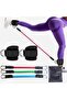 2-Pack Adjustable Padded Ankle Straps for Cable Machines with Training Wires - 4