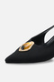 Evan women's short heel shoe with front stone a006-4381 - 5