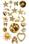 Gold Star & Heart Sticker Set – Aesthetic Shiny Premium Stickers |   22X30 cm - 2