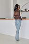 Transparent Long Sleeve Blouse - 2