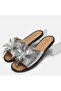 Large size women's genuine leather slippers 41-42-43-44-silver - 7