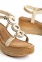 Malaga Beige Wedge Heeled Women's Sandals - 2