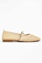 Amalfi Beige Women's Straw Mesh Ballerinas