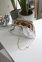Women's Silver Scholarship Pleated Chain Shoulder Bag - 3