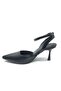 Feles open back stiletto women's high heel shoes black - 3