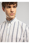 Darse Men's Regular Fit 100% Cotton Striped Long Sleeve Shirt Indigo Striped - 2
