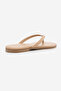 Women's Thin Strapped Flip-Flops with Blunt Toe Daily Wear t Slipper Nelvin Beige - 6