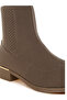 Women's Knitted Sock Boots in Taupe - 4