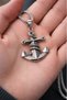 Antique Vintage Gothic Style Stainless Steel Sailor Men's Anchor Necklace - 4