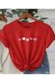 Pink Hearts Road Printed Unisex Women/Men Oversize Crewneck T-Shirt