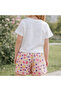 Girls' Summer Cropped T-Shirt and Patterned Shorts Set – Comfortable & Stylish 2-Piece Set - 4