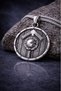 Viking Shield Necklace Men's Norse Rune Design Warrior Style Steel Pendant Gift - 7