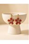 Burgundy Daisy Polymer Clay & Epoxy Design Earrings (Stainless Steel Nails) - 2