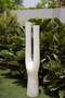 CHEVRON FLOOR VASE IVORY - 2