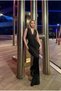 Women's Lace Detailed Black Spanish Flare Jumpsuit - 4