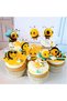 Bee Themed Cupcake Toothpick Decoration Birthday and Baby Shower Decorations 12-Pack - 2