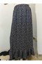 Elastic Waist Skirt, Ruffle Detailed Skirt, Wrinkled Fabric Skirt - 5
