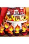 12-Pack Fire Department Flame Themed Cupcake Toothpick Decoration Birthday Party Decor