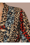 Men's Kimono Set with Leopard Pattern – 3-Piece Viscose Set (Bathrobe + Trousers + Shorts) - 8