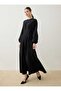 Balloon Sleeve Hijab Dress with Handle Detail - Black - - 3